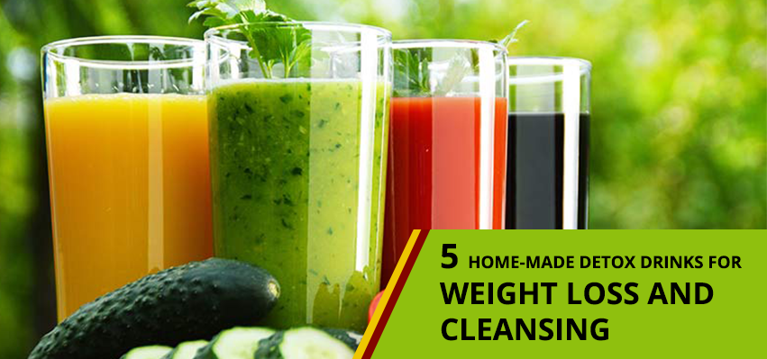 5 Home-Made Detox Drinks for Weight Loss and Cleansing